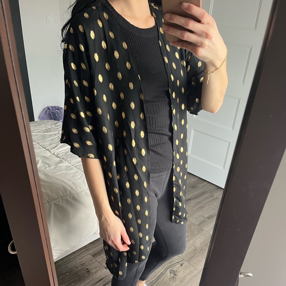 Gold Polka Dot Kimono - Picture 2 of 2